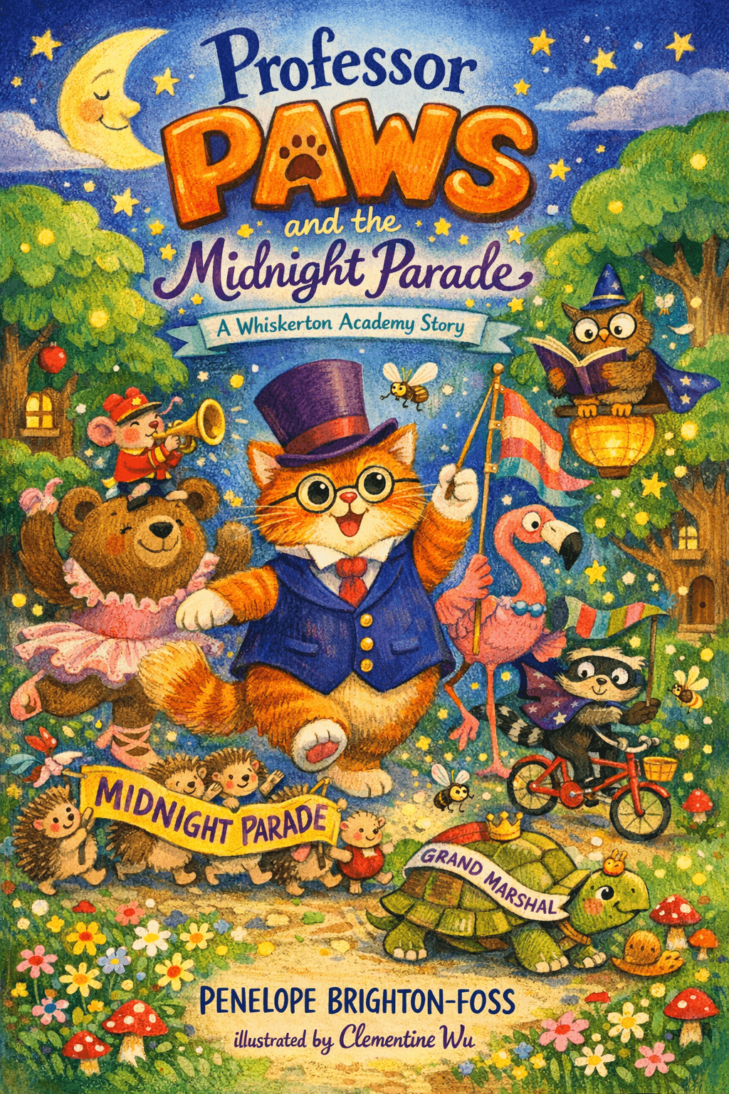 Professor Paws and the Midnight Parade — Paperback Cover
